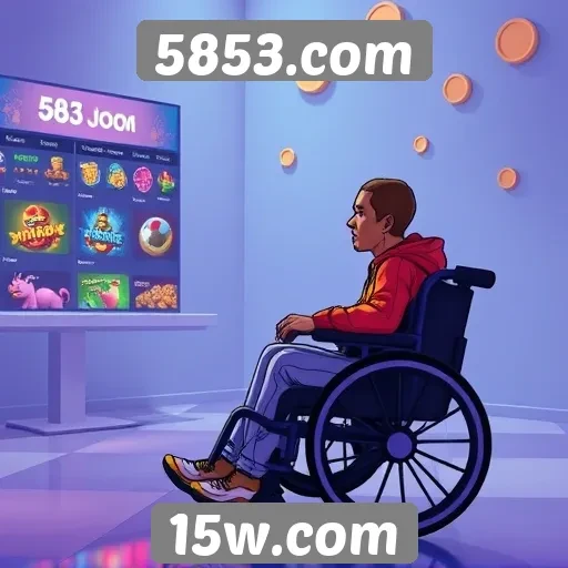 Navegação e acessibilidade no site de jogos 5853.com